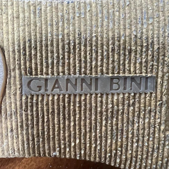 Gianni Bini Lemon Blue Stripe Espadrilles Platform Sneakers Sz 6.5 - Picture 9 of 10